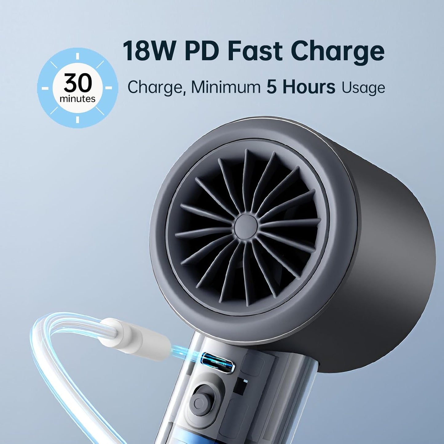 BreezeBolt™ Turbo Handheld Fan