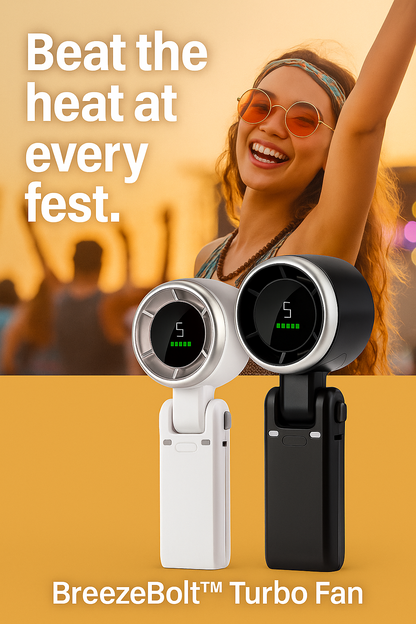 BreezeBolt™ Turbo Handheld Fan